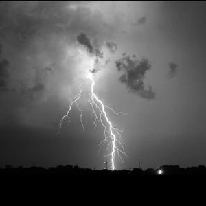 Black and White Lightning Print 8x10